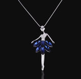 N2559 - Ballerina Gemstone Pendant Necklace