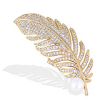 SB338 - Feather leaf Brooch