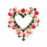 SB377 - Heart Christmas Saree Brooch