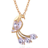 N2128 - Zircon Peacock Necklace