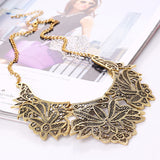 N2533 - Bronze Hollow Craved Necklace