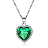 N2406 - Titanic Crystal Gem Heart Necklace