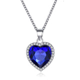 N2407 - Titanic Crystal Gem Heart Necklace