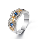 R556 - Hollow diamond two-color ring