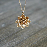 N2356 - Lotus shape pendant Necklace