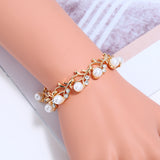 B850 - Pearl Leaves Bracelet