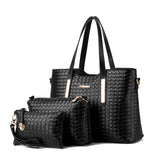 H1744 - 3pc Woven Handbag Set