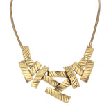 N2345 - Geometric Stitching Necklace