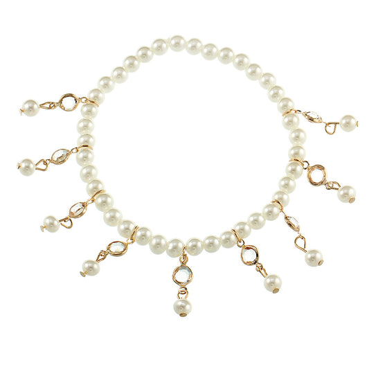 AK103 - Summer new fashion pearl anklet