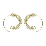 E1020 - Simple round rotating earrings