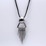 N2492 - Korean chain tassel pearl Necklace