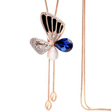 N2031 - Crystal Butterfly Necklace