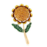 SB198 - Drop oil sunflower brooch