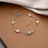 B893 - Silver Butterfly Bracelet