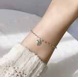 B908 - Silver Heart Bracelet