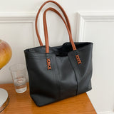 CL1074 - Trendy Simple Large Shoulder Bag
