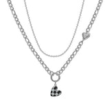 N2439 - Hip-hop Checkerboard Necklace