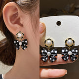 XE060 - Black Bowknot Earrings