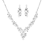 SET622 - Korean Two-Piece Bridal Necklace Set