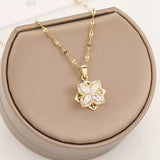 N2463 - Golden Flower Pendant Necklace