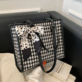 CL933 - Korean Hounds tooth tote bag