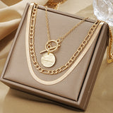 N2551 - Layered Coin Necklace