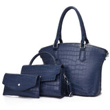 H1806 - Crocodile pattern fashion crossbody 3Pc Handbag Set