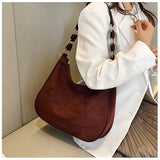 CL1143 - Embossed Brown Shoulder Bag