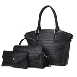 H1805 - Crocodile pattern fashion crossbody 3Pc Handbag Set