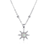 N2411 - Korean Opal Sun Necklace