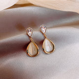 E1440 - Opal Gemstone Drop Earrings