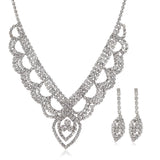 SET590 - Bridal Rhinestone Claw Chain Jewelry Set