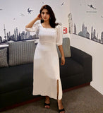 C276 - White Midi Dress