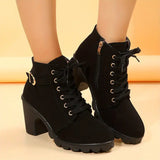 SH116 - High heel thick casual women's boots