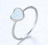 GFR005 - Opal Heart S925 Ring