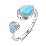 GFR007 - Blue Opal Gemstone S925 Ring