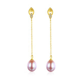 GFE025 - Pearl Tassel Long S925 earrings
