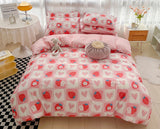 GBS022 - Happy Strawberry Four Piece Winter Luxury Bedding Set