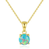 GFN008 - Inlaid Opal Opal Pendant S925 Necklace
