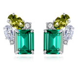 GFE004 - Emerald gemstone S925 earrings