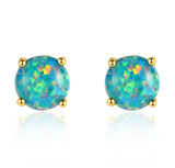 GFE008 - Four Claws Round Opal S925 Earrings