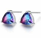 GFE009 - Rainbow Stone Gemstone S925 Earrings