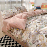 GBS019 - Color Petals Four Piece Winter Luxury Bedding Set