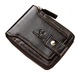 GWA018 - Ming Clan Cowhide Dark Brown Leather Wallet